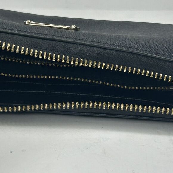 Michael Kors Black Saffiano Leather Jet Set Zip Wallet - Picture 6 of 8